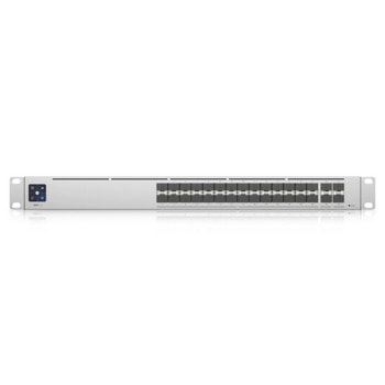 Суич Ubiquiti UniFi Switch Pro Aggregation, 25 000Mbps, 32 порта, 28x 10/100/1000/10000 Mbps SFP+, 4x /1000/10000/25000 SFP28 | JAR Computers Ubiquiti UniFi Switch Pro Aggregation