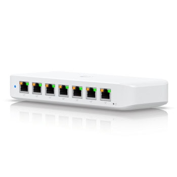 Суич Ubiquiti USW-Ultra, 1000 Mbps, 8 порта, 8x 10/100/1000Mbps RJ45 (PoE+) | JAR Computers Ubiquiti USW-Ultra