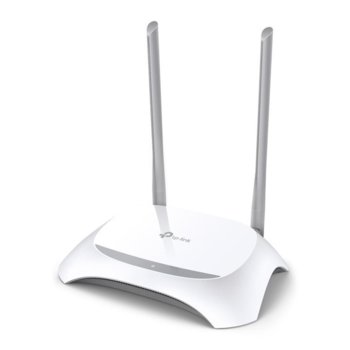 Рутер TP-Link TL-WR840N, 300Mbps, 2.4GHz(300 Mbps), Wireless N, 4x LAN 100, 1x WAN 100, 2x външни антени | JAR Computers TP-Link TL-WR840N 300Mbps WirelessN Router