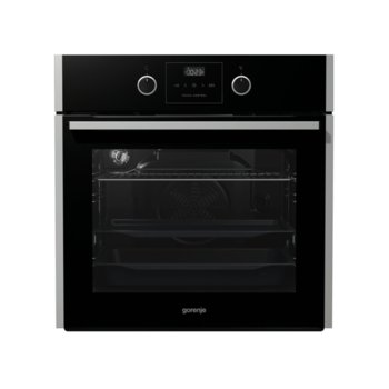 Фурна за вграждане GORENJE BOP 637 E20 XG, клас А, 65 л., 3300 W, механично управление, AquaClean, SilverMatte емайл, MultiFlow 360, сива | JAR Computers GORENJE BOP 637 E20 XG