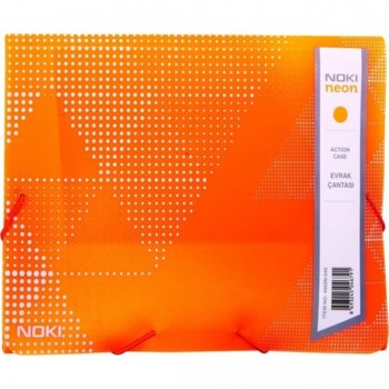 Папка PVC с ластик Noki neon оранжев