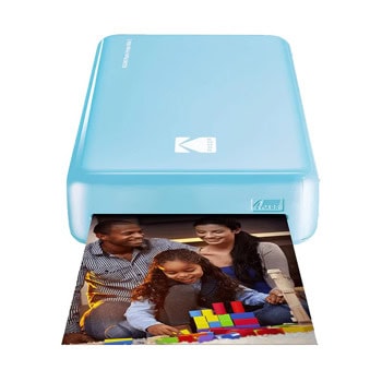 Мобилен принтер Kodak Imprimante Mini 2, цветен термосублимационен фотопринтер, Bluetooth, USB, 86x53mm печат, син | JAR Computers Kodak Imprimante Mini 2 Blue
