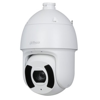 IP камера Dahua SD6CE445GB-HNR, куполна PTZ (Pan/Tilt/Zoom) камера, 4Mpix(2560x1440@30fps), 3.95-177.75mm варифокален обектив, H.265+/H.265/H.264+/H.264/H.264H/H.264B/MJPEG, IR осветеност (до 250m), външна IP67/IK10, PoE, microSD слот до 512GB | JAR Computers Dahua SD6CE445GB-HNR