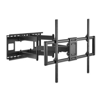 Стойка за телевизор Manhattan 462358, за стена, за екрани от 60" до 120", VESA до 900x600, до 120 кг, регулируема, черна | JAR Computers Стойка за телевизор Manhattan 462358