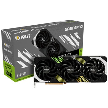Видео карта Nvidia GF RTX 4070 Ti Super, 16GB, Palit GamingPro, PCI-E 4.0, GDDR6X, 256-bit, DisplayPort, HDMI | JAR Computers Palit GF RTX 4070 Ti GamingPro NED47TS019T2-1043A