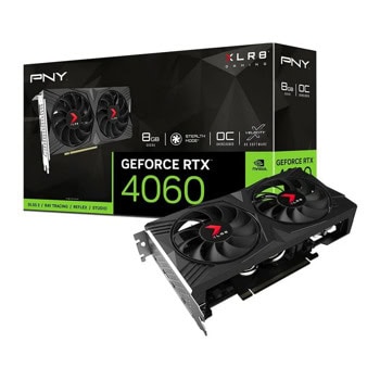 Видео карта Nvidia GF RTX 4060, 8GB, PNY XLR8 Gaming VERTO Dual Fan, OC, PCI-E 4.0, GDDR6, 128-bit, DisplayPort, HDMI | JAR Computers PNY VCG40608DFXPB1-O