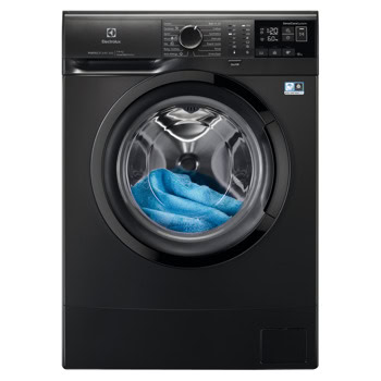 Перална машина Electrolux EW6SM406BXE, клас B, 6 кг. капацитет, 1000 оборота в минута, 14 програми, свободностояща, 59.5cm ширина, SensiCare, Eco TimeManager, черна | JAR Computers Electrolux EW6SM406BXE
