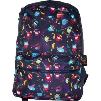 Раница за лаптоп HAMA HaHaHa Live (185671), до 15.6" (39.62 cm), водоотблъскващ материал, вграден USB порт, синя | JAR Computers HAMA HaHaHa Live 185671