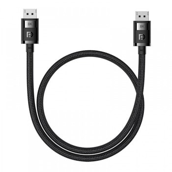 Кабел Baseus B00633706111-01, DisplayPort(м) към DisplayPort(м), 1.5m, черен, 8K@60Hz | JAR Computers Baseus B00633706111-01