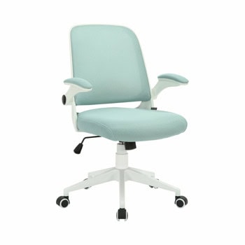 Работен стол RFG Pretty White W, до 120кг, дамаска/меш, полипропиленова база, Tilt механизъм, коригиране на височината, заключване в позиция, тюркоаз | JAR Computers RFG Pretty White W Blue/Green