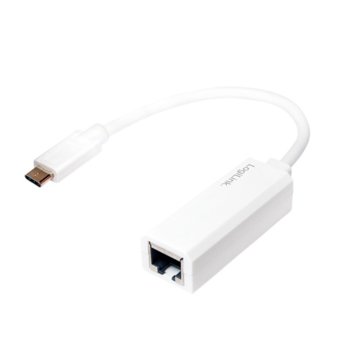 Мрежови адаптер Logilink UA0238, USB3.1 Type-c (м) към RJ-45(ж), 1000Mbps | JAR Computers USB3.1 to Giga ETHERNET converter, Logilink UA0238