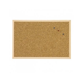 Коркова дъска, с дървена рамка, размер 600x900 mm, кафява | JAR Computers Коркова дъска