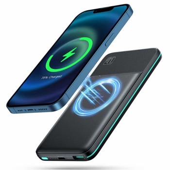 Външна батерия/power bank/ Joyroom Magnetic Wireless Quick Charging Power Bank, 10000mAh, безжично зареждане, с MagSafe, 20W, черна | JAR Computers Joyroom Magnetic Wireless Power Bank JR-W040