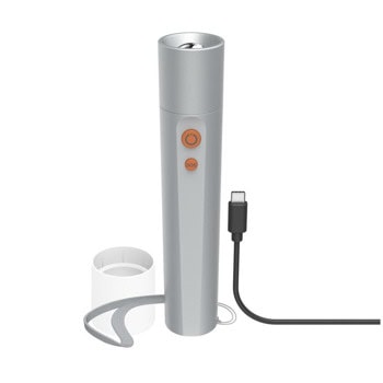 Фенер Hama FL350-C, 1x вградена 18650 батерия, 350 lumens, 4 режима на осветление, ръчен, сребрист | JAR Computers HAMA FL350-C 228603