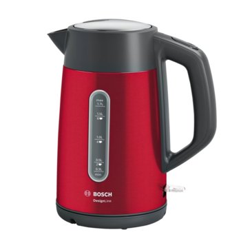 Електрическа кана Bosch TWK4P434, 1.7 л. обем, 2400W, червена | JAR Computers Bosch TWK4P434