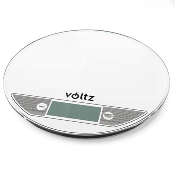 Кухненски кантар Voltz V51651F, дигитален, до 5 кг капацитет, точност 1гр, бял | JAR Computers Voltz V51651F