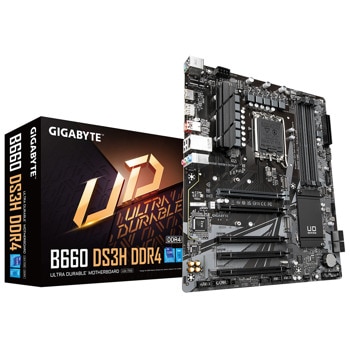 Дънна платка Gigabyte B660 DS3H DDR4, B660, LGA1700, DDR4, PCI-E 4.0 (HDMI&DP), 4x SATA3 6.0 Gb/s, 2x M.2, 1x USB Type-C, ATX | JAR Computers GIGABYTE B660 DS3H DDR4