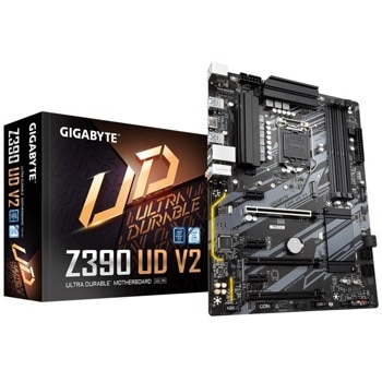 Дънна платка Gigabyte Z390 UD V2, Z390, LGA1151, DDR4, PCI-E 3.0 (HDMI)(CF), 6x SATA 6Gb/s, 1x M.2, 6x USB 3.1 Gen 1, ATX | JAR Computers Gigabyte Z390 UD V2