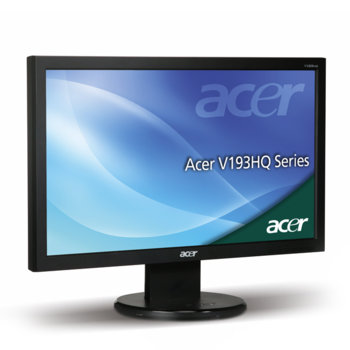 Монитор 18.5" (47 cm) Acer V193HQLb, HD LED, 5ms 8 000 000:1 250cd/m2 TCO'03, черен, 3г. | JAR Computers 18.5" (47 cm) Acer V193HQLb