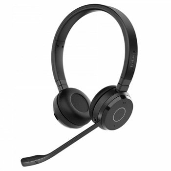 Слушалки Jabra Evolve 65 TE Stereo (6699-833-309), безжични/жични, Bluetooth, USB, до 16 часа време на работа, включен USB bluetooth адаптер Jabra Link 380, сертифицирани за Microsoft Teams, черни | JAR Computers Jabra Evolve 65 TE Stereo