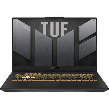 Лаптоп Asus TUF Gaming F17 FX707ZC4-HX049 (90NR0GX1-M00710)(сив), дванадесетядрен Intel Core i5-12500H 2.5/4.5GHz, 17.3" (43.94cm) Full HD IPS 144Hz Anti-Glare дисплей & GF RTX 3050 4GB, (HDMI), 16GB DDR4, 1TB SSD NVMe, 1x Thunderbolt 4, No OS, 2.6kg | JAR Computers Asus TUF Gaming F17 FX707ZC4-HX049 90NR0GX1-M00710