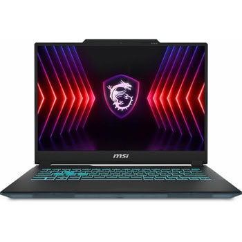 Лаптоп MSI Cyborg 14 A13VE (9S7-14P111-036), десетядрен Intel Core i7-13620H 2.4/4.9GHz, 14" (35.56cm) WUXGA IPS 144Hz Anti-Glare Display & GF RTX 4050 6GB, (HDMI), 32GB DDR5, 512GB SSD, 1x USB 3.2 Gen 1 Type-C, No OS | JAR Computers MSI Cyborg 14 A13VE 9S7-14P111-036
