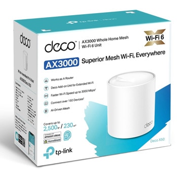 TP-Link Deco X50(1-pack) AX3000 Мостра | JAR Computers TP-Link Deco X50(1-pack) AX3000 Мостра