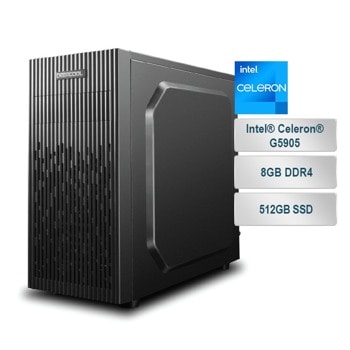 Настолен компютър PC "School Days", двуядрен Intel Celeron G5905 3.5GHz, 8GB DDR4, 512GB SSD, 4x USB 3.2, Free DOS | JAR Computers School Days