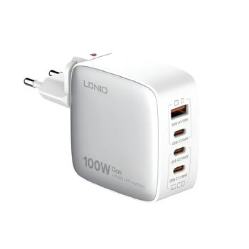 Зарядно устройство LDNIO Q408, от контакт към 3x USB-C(ж), 1x USB-A(ж), 20V/5A, бяло, 100W | JAR Computers LDNIO Q408