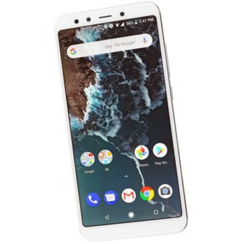 Смартфон Xiaomi Mi A2 (златист), поддържа 2 sim карти, 5.99" (15.21 cm), осемядрен Snapdragon 660, 4GB RAM, 64GB Flash памет, 20MPix + 12MPix двойна задна камера & 20MPix предна камера, Android, 168g | JAR Computers Xiaomi Mi A2 64 GB Gold
