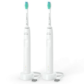 Ел. четка за зъби Philips Sonicare 3100 series HX3675/13, до 14 дни живот на батерията, до 31000 движения в /мин, бяла, 2бр. | JAR Computers Philips Sonicare 3100 series HX3675/13