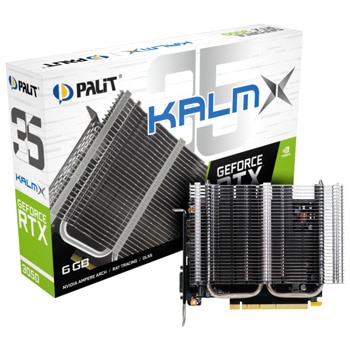 Видео карта Nvidia GF RTX 3050, 6GB, Palit KalmX, PCI-E 4.0, GDDR6, 96-bit, DisplayPort, HDMI, DVI-D | JAR Computers Palit GeForce RTX 3050 KalmX 6GB NE63050018JE