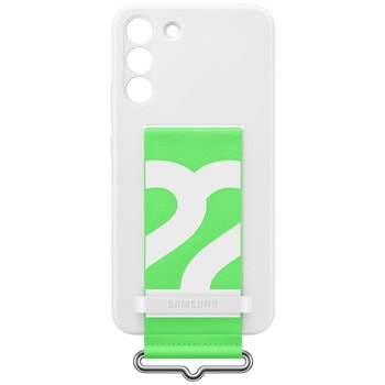 Samsung S22+ Silicone Cover with Strap WH