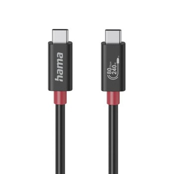 hama кабел usb-c еmarker, черен