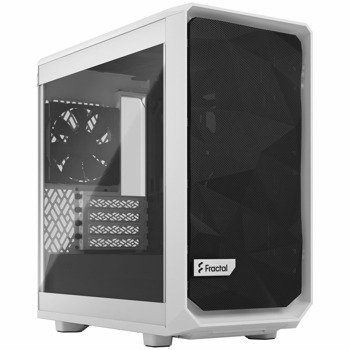 Кутия Fractal Design Meshify 2 Mini White TG, mATX/DTX/Mini-DTX/Mini ITX, 1x USB 3.1 Gen 2 Type-C, прозорец, бяла, без захранване | JAR Computers Fractal Design Meshify 2 Mini White TG