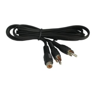 Кабел Royal CABLE-Y 2M-1F/1.5, от 2x RCA(м) към 1x RCA(ж), 1.5m, черен | JAR Computers Royal CABLE-Y 2M-1F/1.5 29746