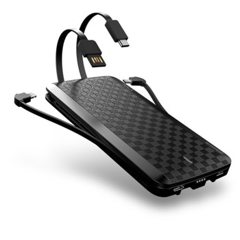 Външна батерия/power bank/ iWalk Scorpion 12000X Black (UBT12000X-001A), 12 000mAh, черна, 1x USB Micro, 1x USB-C, 1x Lightning | JAR Computers iWALK Scorpion 12000X Black UBT12000X-001A