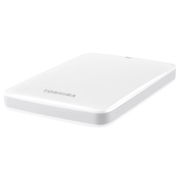 Твърд диск 1TB Toshiba STOR.E Canvio, бял, 2.5" (6.35cm), външен, USB3.0, 2г. гаранция | JAR Computers 1TB Toshiba STOR.E Canvio White