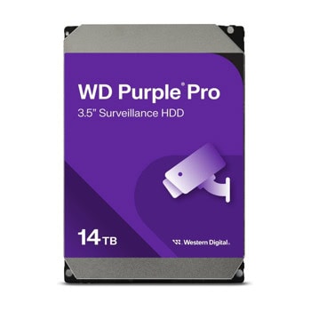 Твърд диск 14TB Western Digital Purple Pro Surveillance (WD142PURP), SATA 6Gb/s, 7200rpm, 512MB, 3.5" (8.89 cm) | JAR Computers WD142PURP