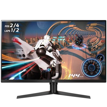 Монитор LG 32GK850F-B с подарък разклонител Allocacoc Power Cube WiFi 9610, 31.5" (80.01cm) VA панел, 144Hz, QHD, 1ms, 3000:1, 400cd/m2, HDMI, DP | JAR Computers LG 32GK850F-B_9610/DEORWF