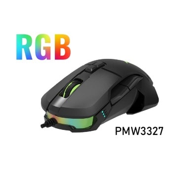 Мишка Delux M629BU PMW3327, оптична (6000 dpi), 7 бутона, USB, черна | JAR Computers Delux M629BU PMW3327