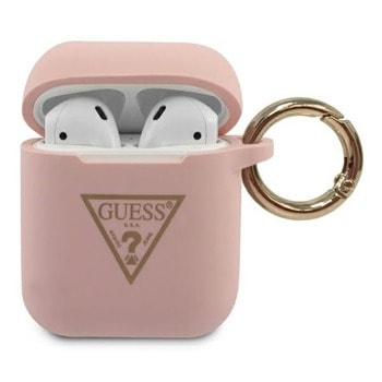 Защитен калъф Guess Triangle за Apple Airpods / Apple Airpods 2, розов | JAR Computers Guess Triangle GUACA2LSTLPI
