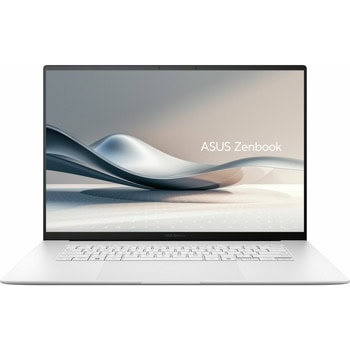 Лаптоп Asus Zenbook S 16 UM5606WA-RJ126X (90NB13M4-M00FJ0)(бял), десетядрен AMD Ryzen AI 9 365 2.0/5.0GHz, 16" (40.64cm) WQXGA+ OLED 120Hz 500nits HDR Glare Touchscreen Display, (HDMI), 32GB LPDDR5X, 2TB SSD NVMe, 2x USB4, Windows 11 Pro | JAR Computers Asus Zenbook S 16 UM5606WA-RJ126X 90NB13M4-M00FJ0