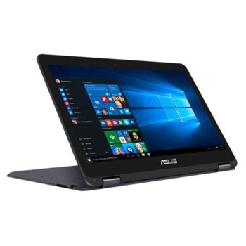 Хибриден лаптоп Asus ZenBook Flip UX360CA-C4152T(сив) в пакет с калъф Carry Sleeve, двуядрен Kaby Lake Intel Core m3-7Y30 1.0/2.6GHz, 13.3" (33.78 cm) Full HD LED сензорен дисплей(mHDMI), 4GB LPDDR3, 256GB SSD, 2x USB 3.0, Windows 10, 1.3kg | JAR Computers Asus ZenBook Flip UX360CA-C4152T