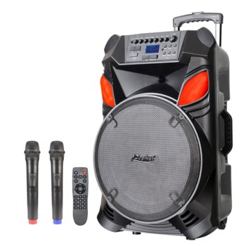 Тонколона Zephyr ZP 9999 B15, 120W, 15 инча, Bluetooth, AUX, USB, SD Card, 2 микрофона, безжична, черна, караоке | JAR Computers ZEPHYR ZP 9999 B15