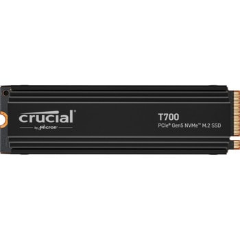 Памет SSD 1TB, Crucial T700 with heatsink, NVMe, M.2 (2280), скорост на четене до 11700MB/s, скорост на запис до 9500MB/s | JAR Computers Crucial 1TB T700 CT1000T700SSD5