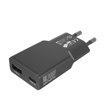 4smarts GaN Duos Slim 30W PD черен | JAR Computers 4smarts GaN Duos Slim 30W PD черен