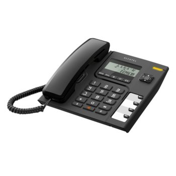 Стационарен телефон Alcatel Temporis 56, дисплей, функция "свободни ръце", бутон "mute", черен image
