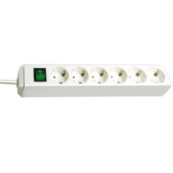 Разклонител Brennenstuhl Eco-line 1159520015, 6 гнезда, обезопасени спрямо деца контакти, 1.5m, бял | JAR Computers Brennenstuhl Eco-line 1159520015