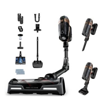 Прахосмукачка Rowenta X-Force Flex 15.60 Aqua, вертикална/ръчна, безжична, 550W, 0.9 л. капацитет на контейнера, до 80 минути време на работа, 2 филтъра, 5 нива на мощност, черна | JAR Computers Rowenta X-Force Flex 15.60 Aqua RH99G3WO